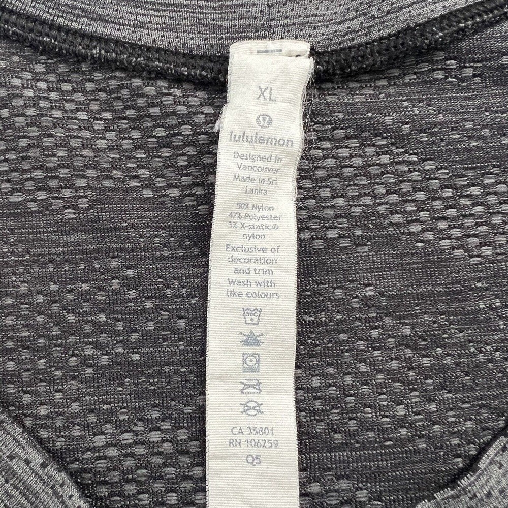 Lululemon Men Black Anchor Gray Camo Mesh Metal Vent Tech Long Sleeve Shirt XL - Picture 3 of 11